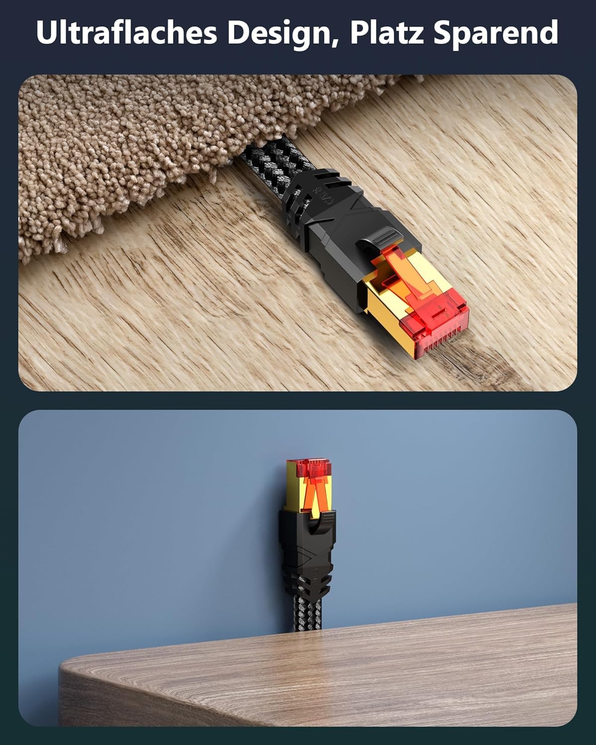 Amazon.co.jp: Tesmax Cat 8 イーサネットケーブル 50フィート 26AWG